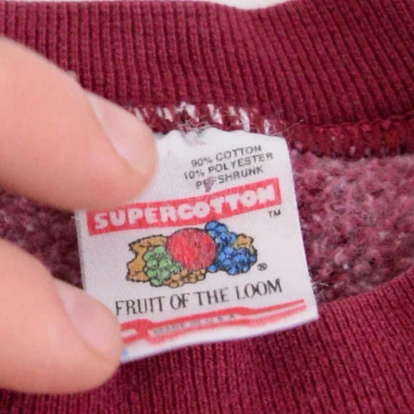 Fruit of the Loom Super Cotton Maroon Beta Sigma Phi Fraternity Sweater - Large - Picture 13 of 14